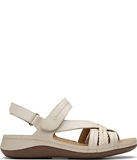 Clarks Artisan Cecily Strap Leather Braided Sandals