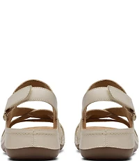Clarks Artisan Cecily Strap Leather Braided Sandals