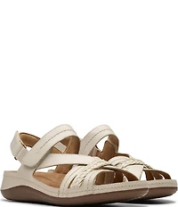 Clarks Artisan Cecily Strap Leather Braided Sandals