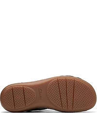 Clarks Artisan Cecily Strap Leather Braided Sandals