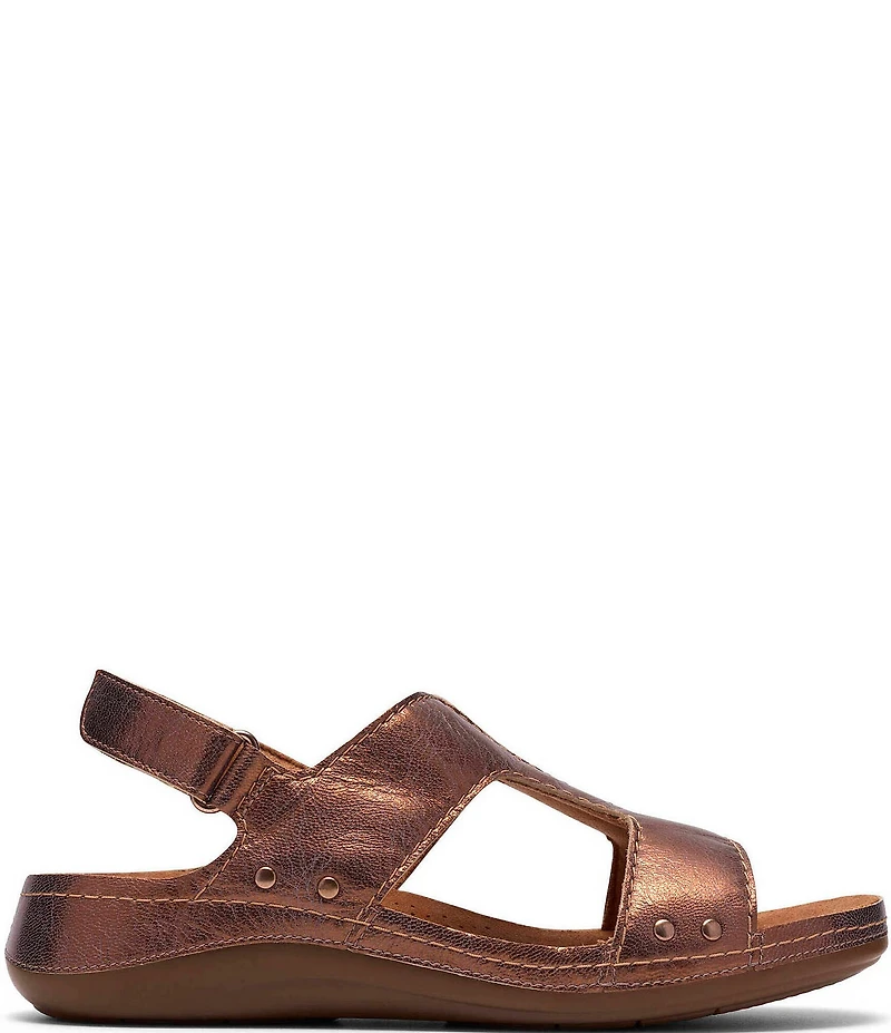 Clarks Cecily Sun Metallic Leather Slingback Sandals