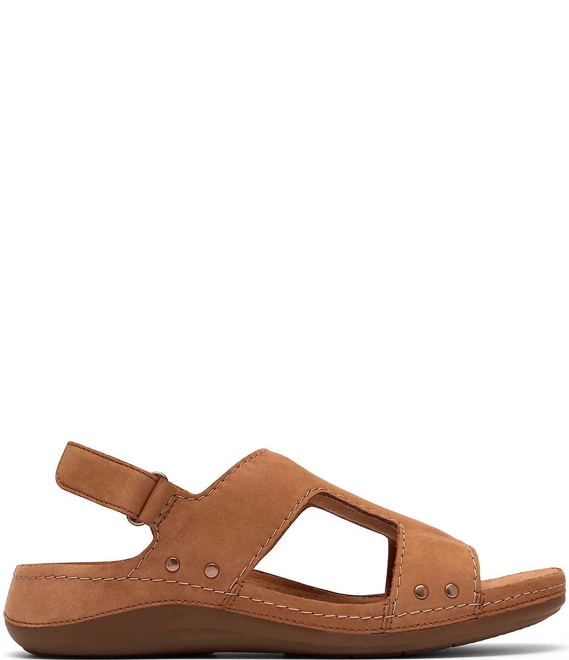 Clarks Artisan Cecily Sun Nubuck Suede Slingback Sandals