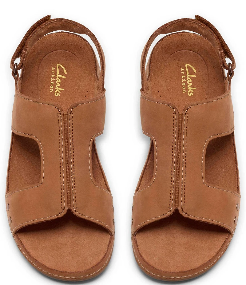 Clarks Artisan Cecily Sun Nubuck Suede Slingback Sandals