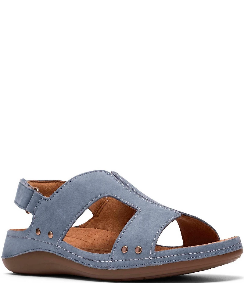 Clarks Artisan Cecily Sun Nubuck Suede Slingback Sandals