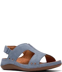Clarks Artisan Cecily Sun Nubuck Suede Slingback Sandals