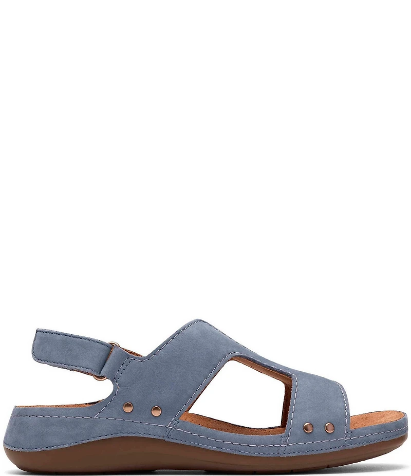 Clarks Artisan Cecily Sun Nubuck Suede Slingback Sandals