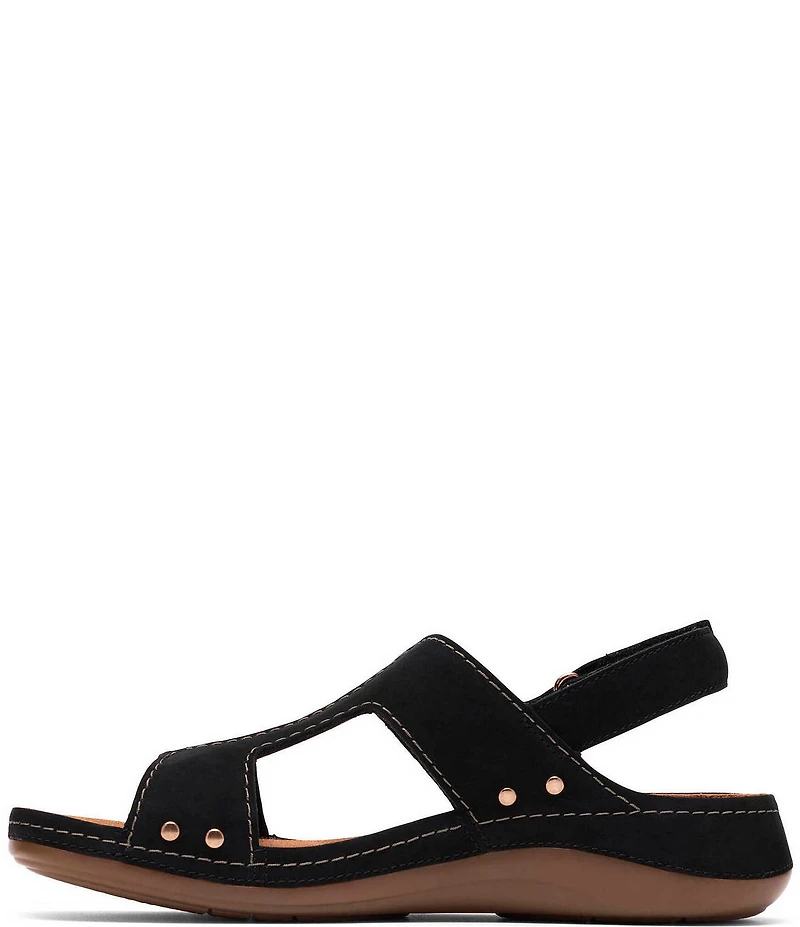 Clarks Artisan Cecily Sun Nubuck Suede Slingback Sandals