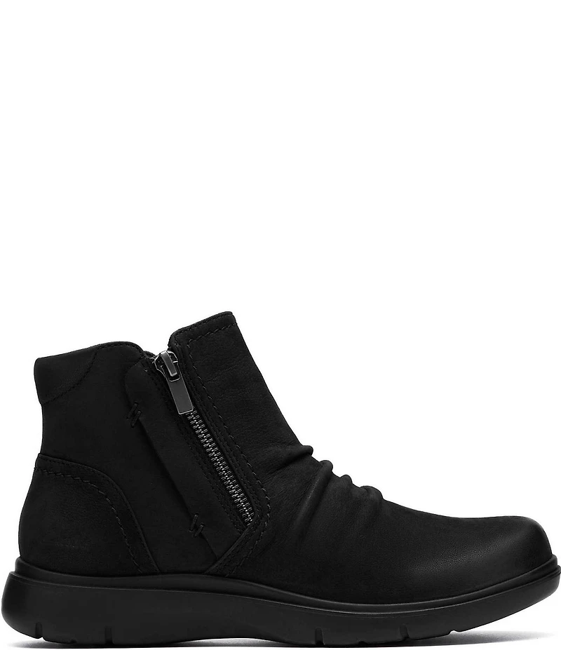 Clarks Artisan Certina Ruby Ruched Leather Ankle Booties