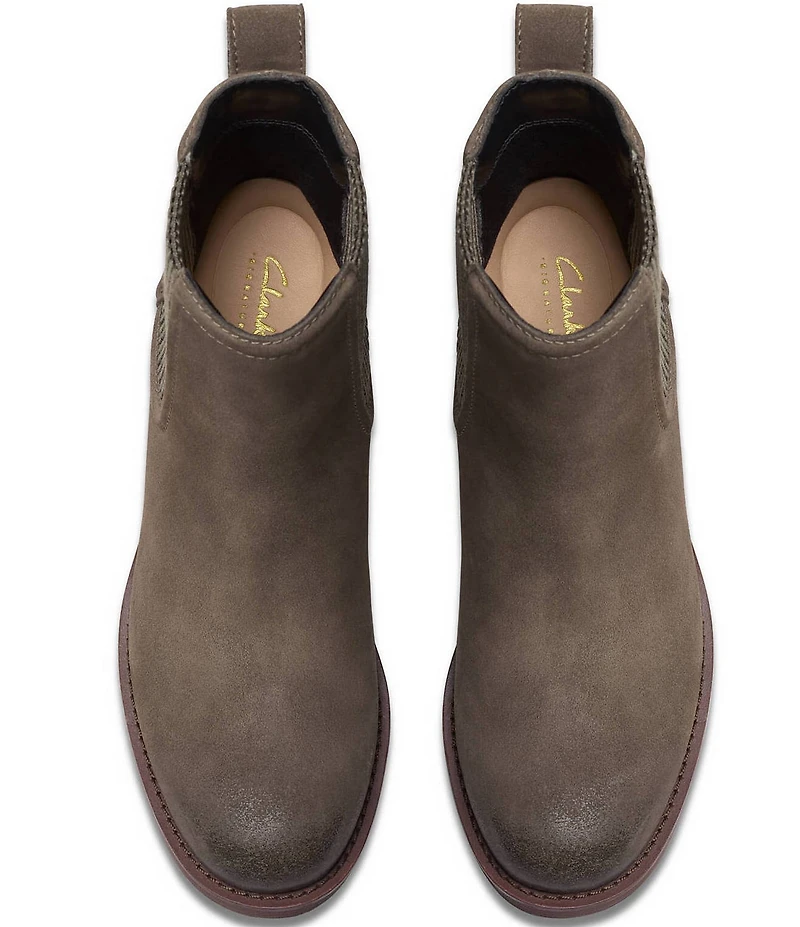 Clarks Chamberly Top Suede Chelsea Booties