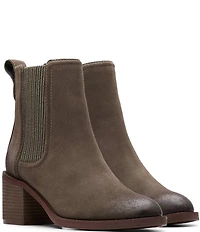 Clarks Chamberly Top Suede Chelsea Booties