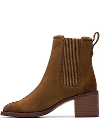 Clarks Chamberly Top Suede Chelsea Booties