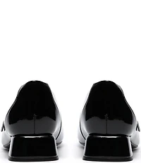 Clarks Signature Daiss 30 Bar Patent Leather Mary Jane Block Heel Pumps