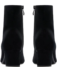 Clarks Signature Fernie Zip Suede Block Heel Square Toe Booties