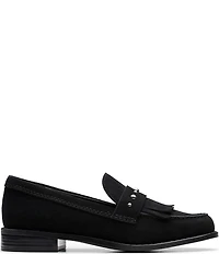 Clarks Signature Hana Suede Studded Kiltie Loafers