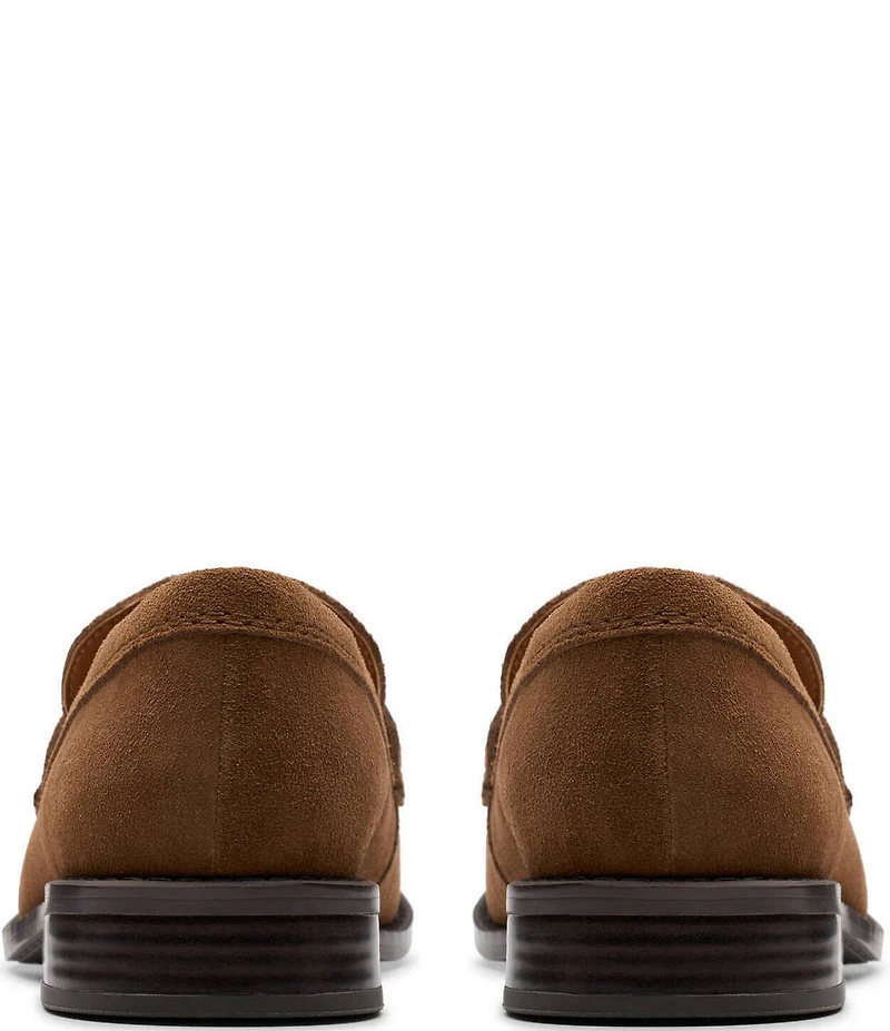 Clarks Signature Hana Suede Studded Kiltie Loafers