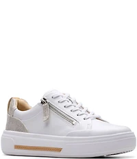 Clarks Artisan Hollyhock Zip Leather Platform Sneakers