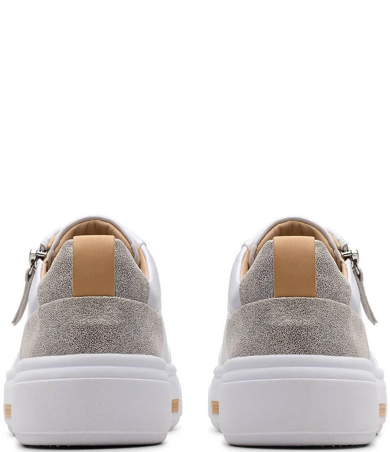 Clarks Artisan Hollyhock Zip Leather Platform Sneakers