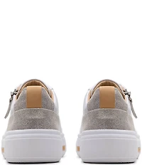 Clarks Artisan Hollyhock Zip Leather Platform Sneakers