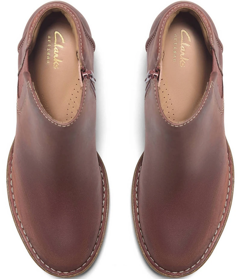 Clarks Artisan Kastela Lo Leather Ankle Booties