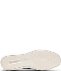 Clarks Artisan Lynell Sky Nubuck Suede Side Zip Perforated Slip On Sneakers