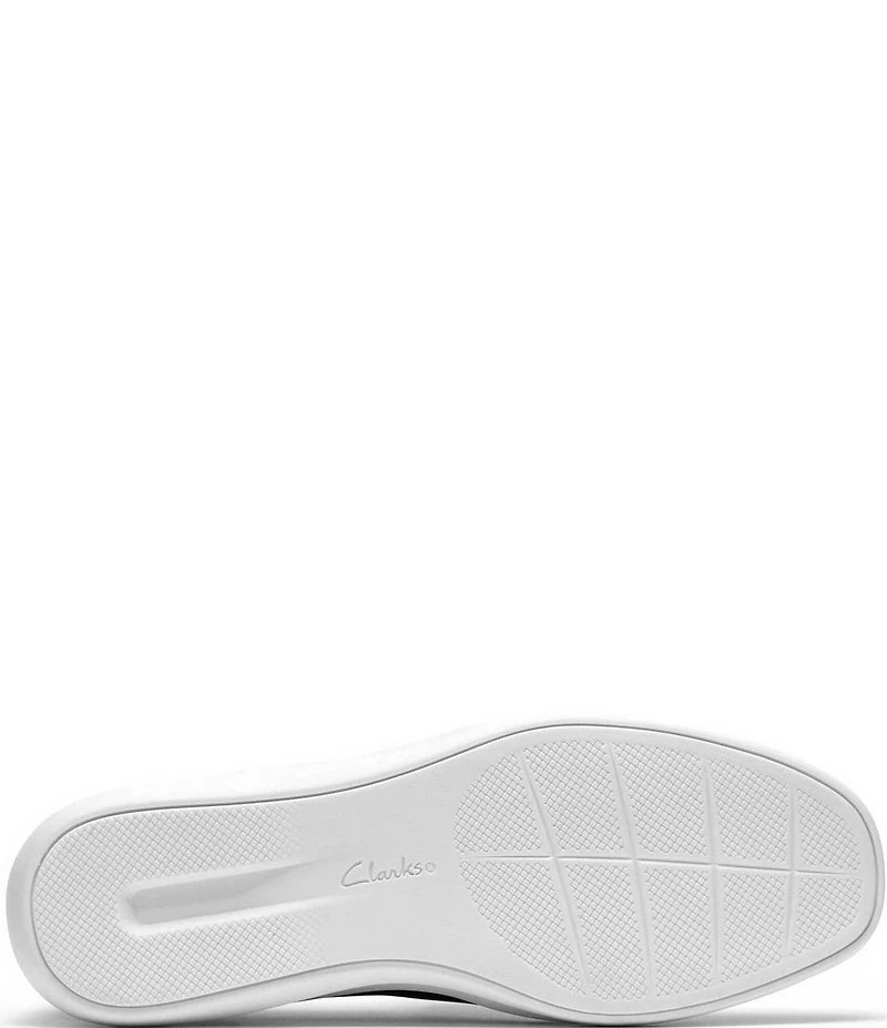 Clarks Artisan Lynell Sky Nubuck Suede Side Zip Perforated Slip On Sneakers