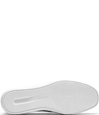 Clarks Artisan Lynell Sky Nubuck Suede Side Zip Perforated Slip On Sneakers