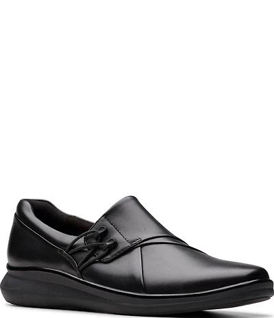 Clarks Artisan Lynell Slip Leather Bungee Lace Slip-Ons