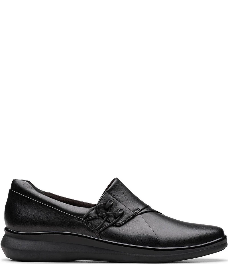 Clarks Artisan Lynell Slip Leather Bungee Lace Slip-Ons
