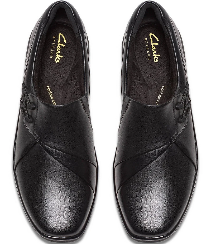 Clarks Artisan Lynell Slip Leather Bungee Lace Slip-Ons