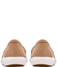 Clarks Artisan Nalle Glide Woven Nubuck Suede Penny Loafers