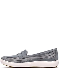 Clarks Artisan Nalle Glide Woven Nubuck Suede Penny Loafers