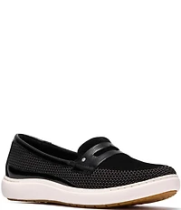 Clarks Nalle Glide Woven Nubuck Suede Penny Loafers