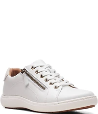 Clarks Artisan Nalle Lace Leather Zip Sneakers