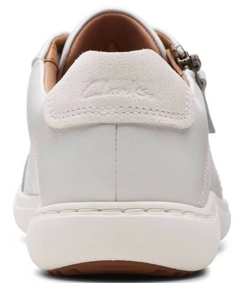 Clarks Artisan Nalle Lace Leather Zip Sneakers