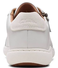 Clarks Artisan Nalle Lace Leather Zip Sneakers