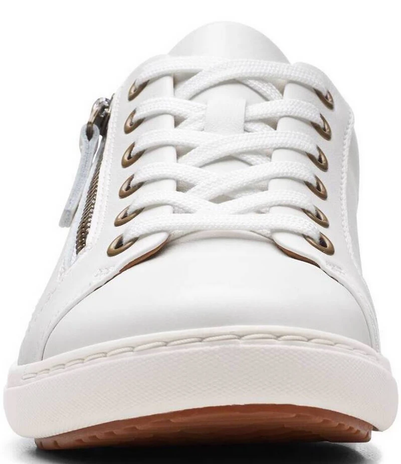 Clarks Artisan Nalle Lace Leather Zip Sneakers