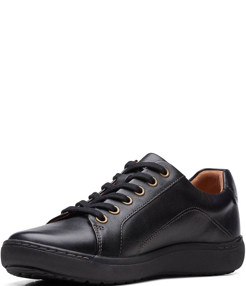 Clarks Artisan Nalle Lace Leather Zip Sneakers
