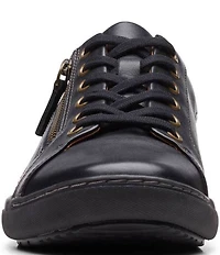 Clarks Artisan Nalle Lace Leather Zip Sneakers