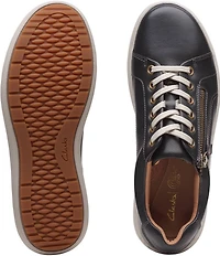 Clarks Artisan Nalle Lace Leather Zip Sneakers