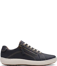 Clarks Artisan Nalle Nubuck Suede Side Zip Lace-Up Sneakers