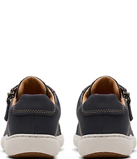 Clarks Artisan Nalle Nubuck Suede Side Zip Lace-Up Sneakers
