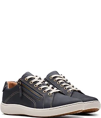 Clarks Artisan Nalle Nubuck Suede Side Zip Lace-Up Sneakers