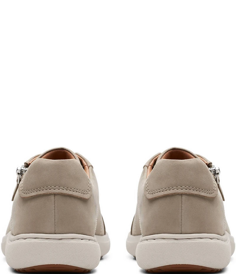 Clarks Artisan Nalle Nubuck Suede Side Zip Lace-Up Sneakers