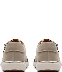 Clarks Artisan Nalle Nubuck Suede Side Zip Lace-Up Sneakers