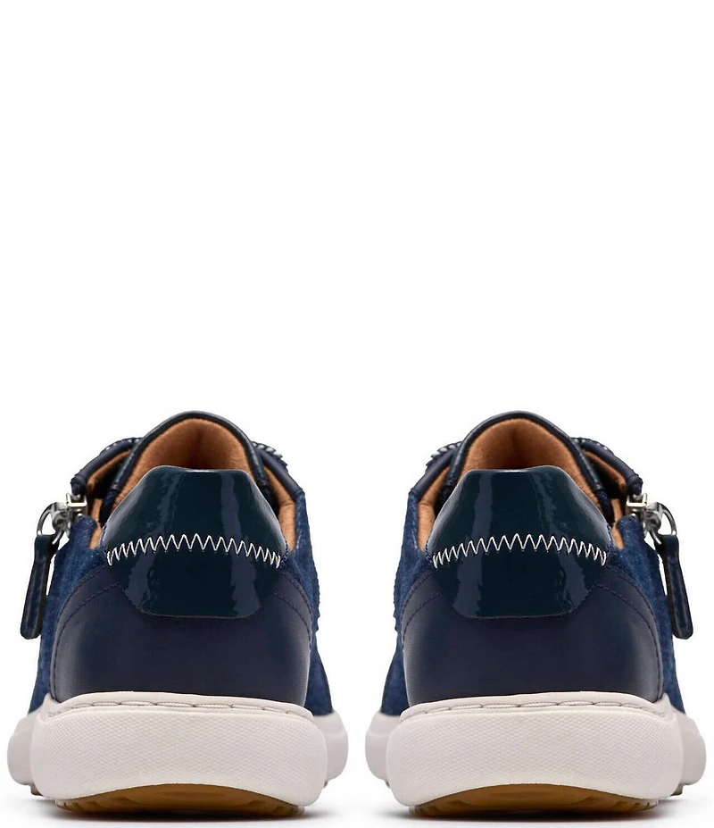 Clarks Nalle Zen Denim Lace Up Zip Sneakers