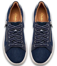 Clarks Nalle Zen Denim Lace Up Zip Sneakers