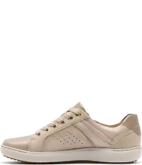 Clarks Artisan Nalle Zen Metallic Leather Lace Up Zip Sneakers