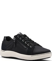 Clarks Artisan Nalle Zen Mixed Leather Lace Up Zip Sneakers