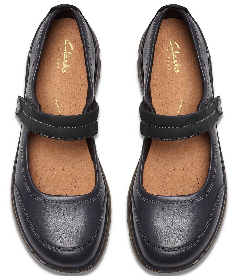 Clarks Artisan Orlene Jane Leather Ballerina Mary Janes