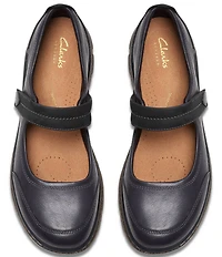 Clarks Artisan Orlene Jane Leather Ballerina Mary Janes